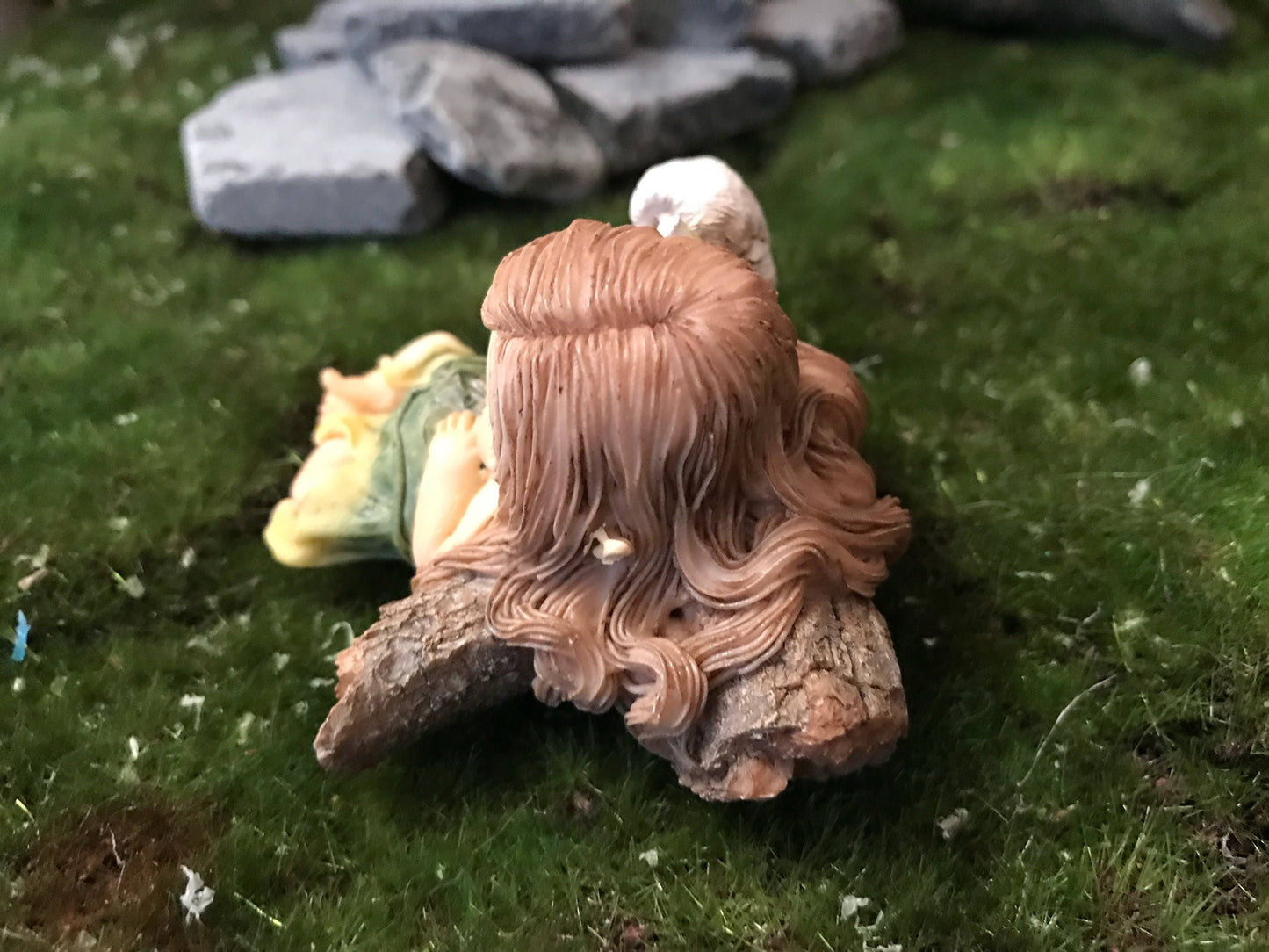 Sweet miniature fairy with cute owl