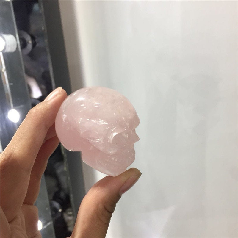 Rose Quartz skull for meditation, one rose quartz skull, meditation, clearing energy, esoteric skull, powerful energy skulls for downloads