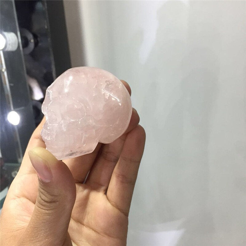 Rose Quartz skull for meditation, one rose quartz skull, meditation, clearing energy, esoteric skull, powerful energy skulls for downloads