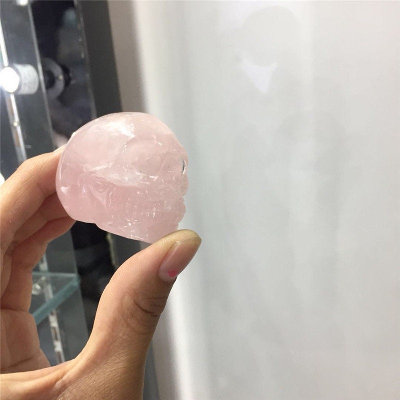 Rose Quartz skull for meditation, one rose quartz skull, meditation, clearing energy, esoteric skull, powerful energy skulls for downloads