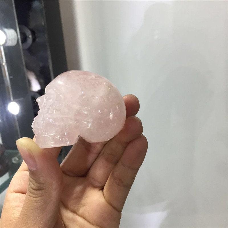 Rose Quartz skull for meditation, one rose quartz skull, meditation, clearing energy, esoteric skull, powerful energy skulls for downloads