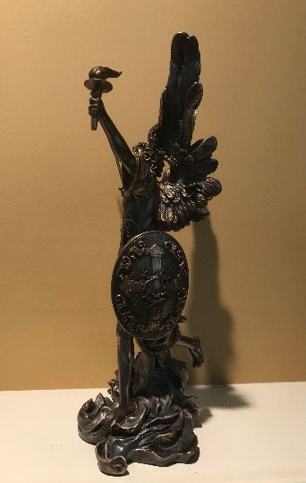 Archangel Uriel bronze statue recovery angel Archangel of Fire Angel of Wisdom Recovery gift Sobriety gift Bronze archangel statue