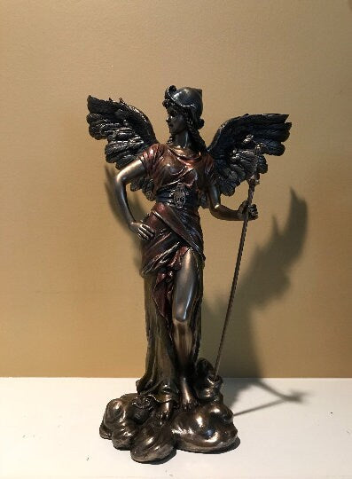 Archangel Gabriel, archangel bronze statue, Archangel Gabriel of revelation, retailer strength & communication, Angel recovery gift, sobriety gift