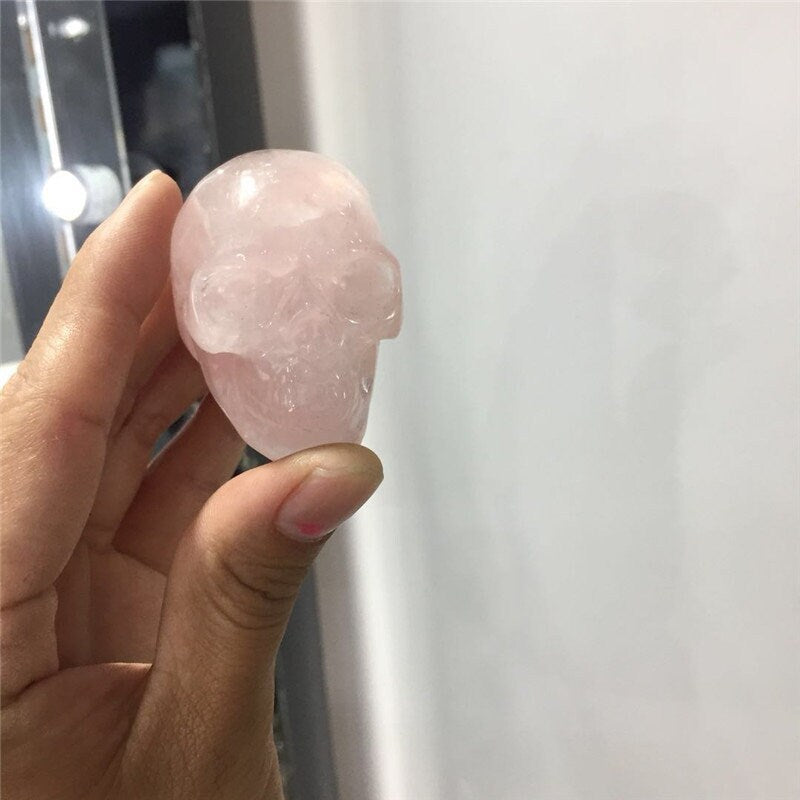 Rose Quartz skull for meditation, one rose quartz skull, meditation, clearing energy, esoteric skull, powerful energy skulls for downloads
