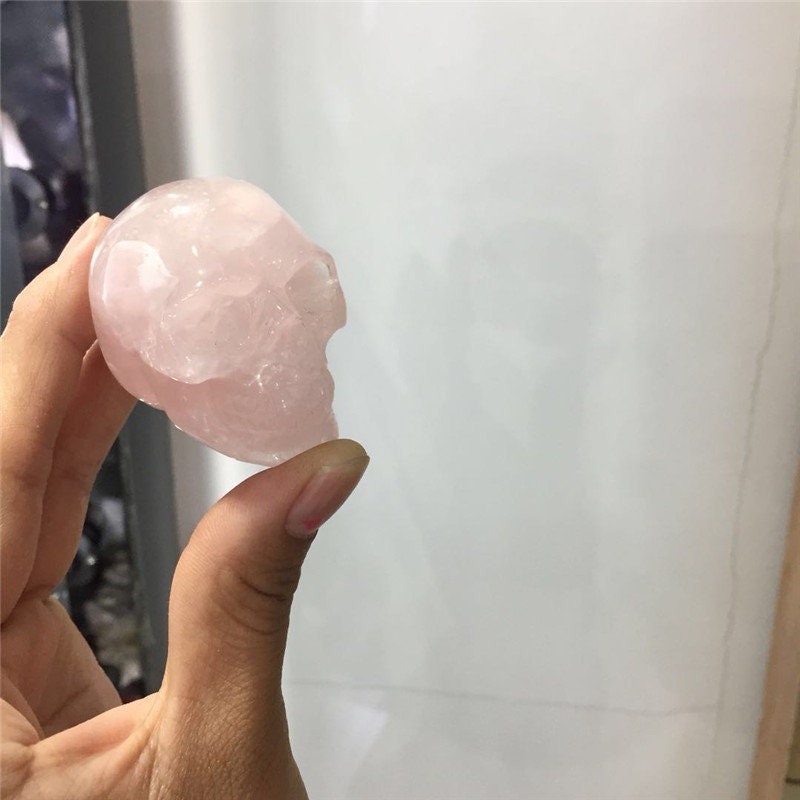 Rose Quartz skull for meditation, one rose quartz skull, meditation, clearing energy, esoteric skull, powerful energy skulls for downloads