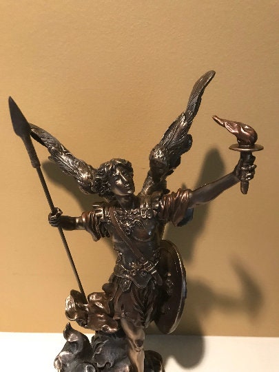 Archangel Uriel bronze statue recovery angel Archangel of Fire Angel of Wisdom Recovery gift Sobriety gift Bronze archangel statue