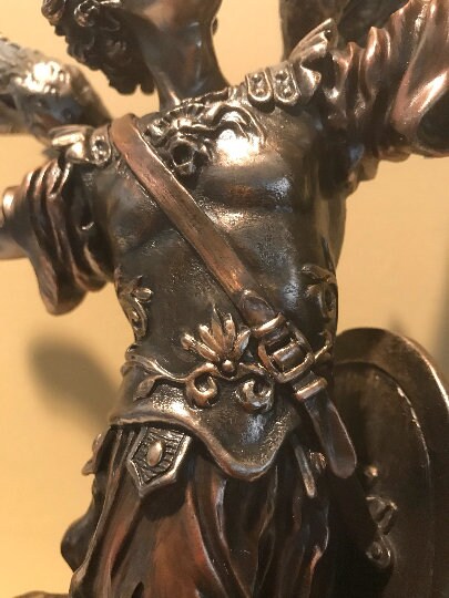 Archangel Uriel bronze statue recovery angel Archangel of Fire Angel of Wisdom Recovery gift Sobriety gift Bronze archangel statue