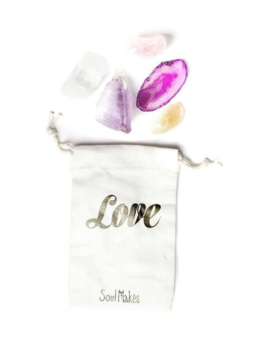 Love Crystal Set, Crystal to use to enhance loving relationships, meditation crystal set, beautiful crystals