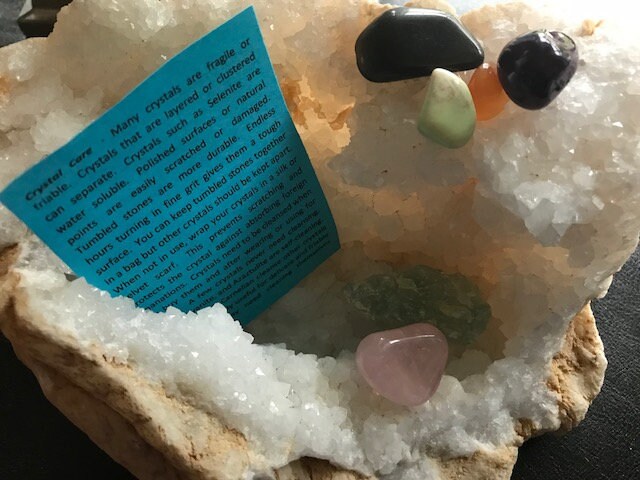 Libra the Scales Astrology horoscope stones set and pouch crystal set birthday gift zodiac set Libra birthday idea tumbled polished crystals