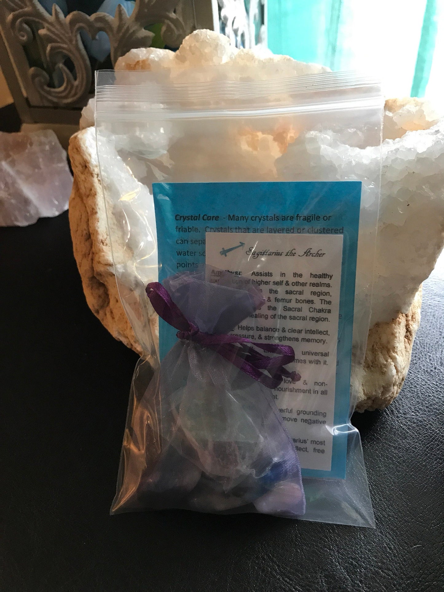 Sagittarius the Archer Astrology horoscope stones set pouch crystal set birthday gift zodiac set Sagittarius birthday ideas tumbled crystals