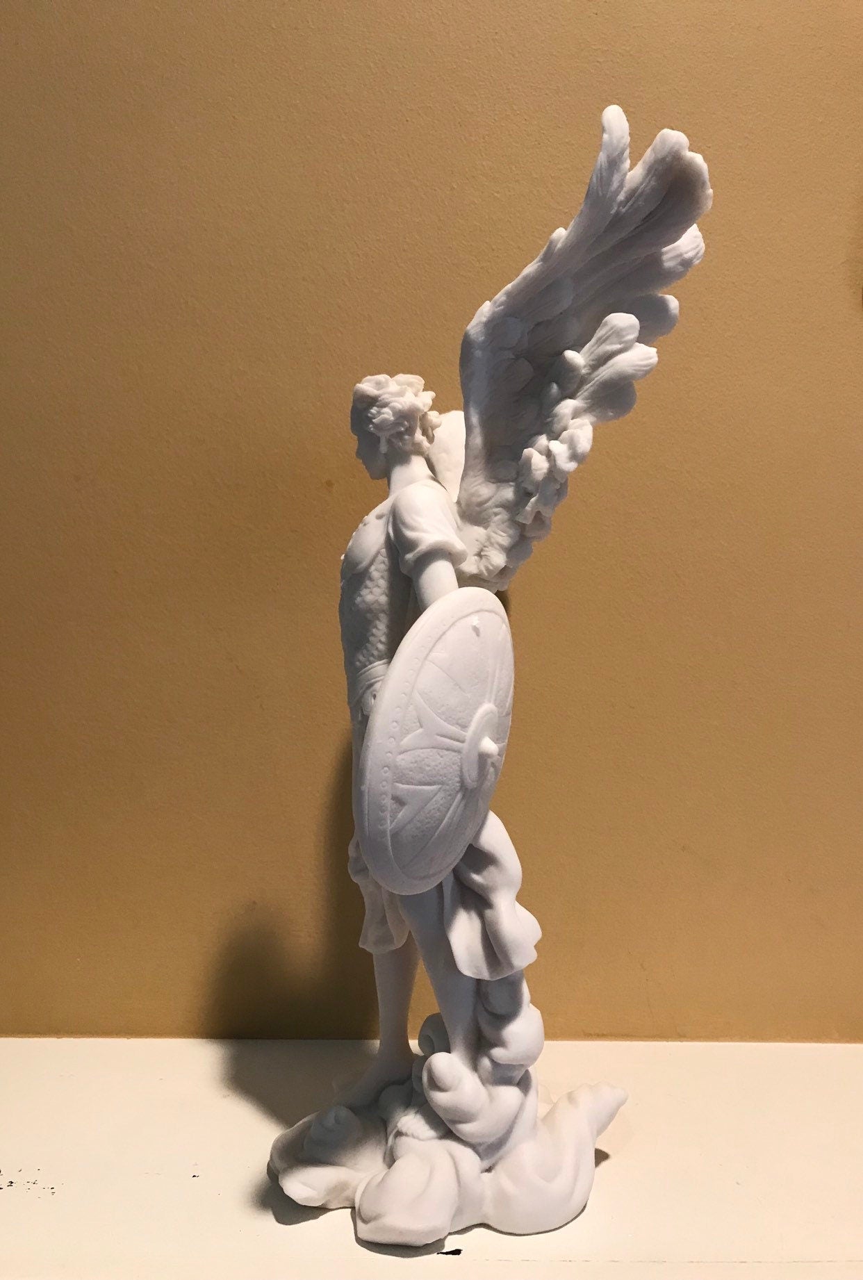 Archangel Michael Angel of Peace and Justice Angel white figurine Angel Collectors Recovery angel gift sobriety gift St Michael angel