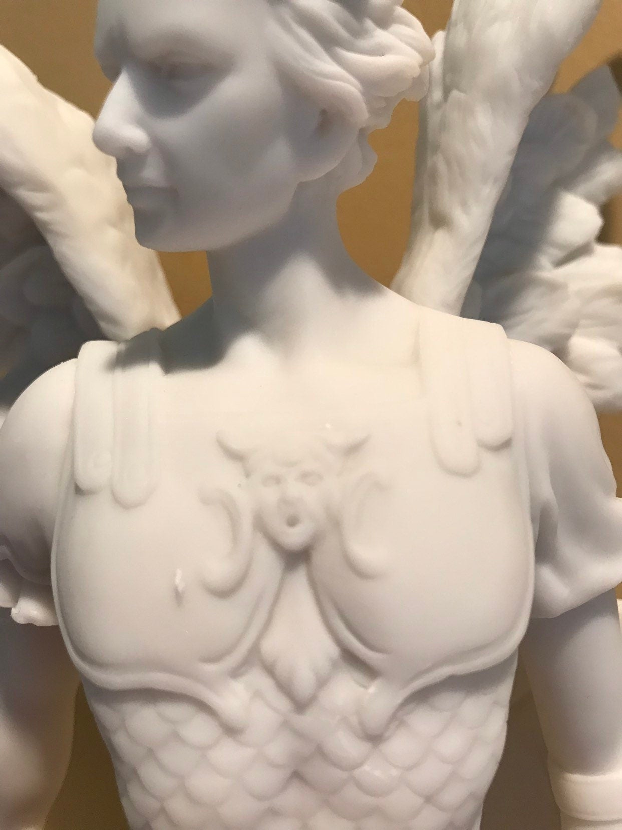 Archangel Michael Angel of Peace and Justice Angel white figurine Angel Collectors Recovery angel gift sobriety gift St Michael angel