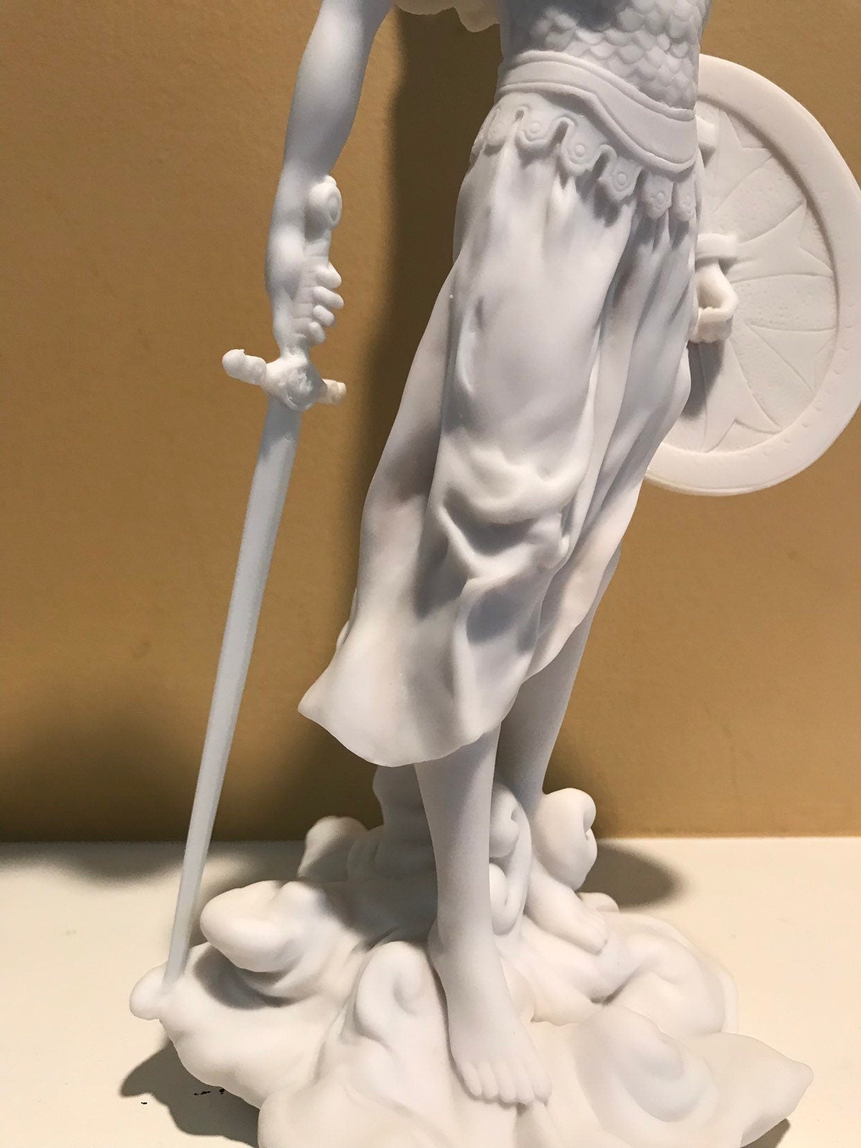 Archangel Michael Angel of Peace and Justice Angel white figurine Angel Collectors Recovery angel gift sobriety gift St Michael angel