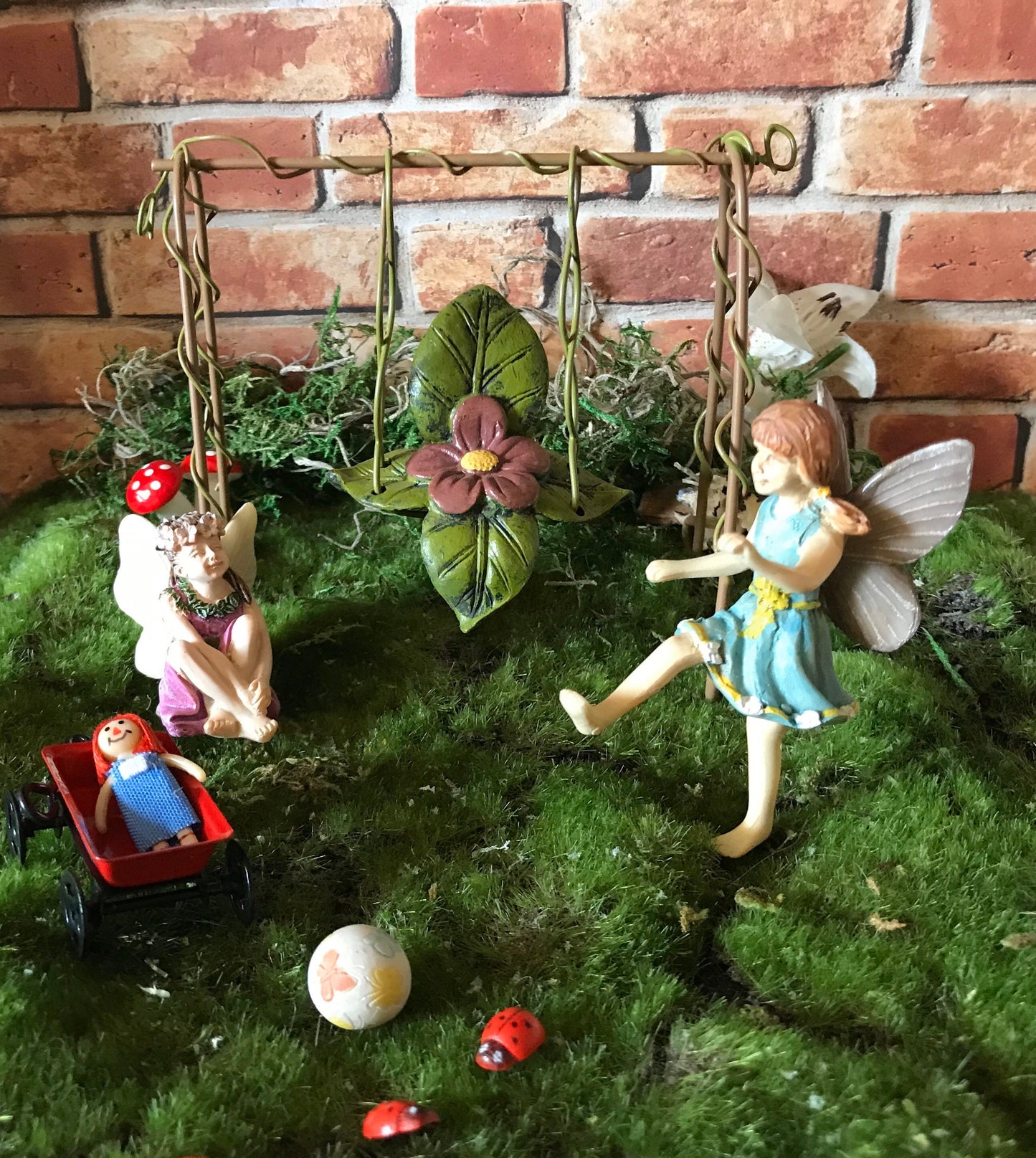 Sweet fairy girl with ball toy