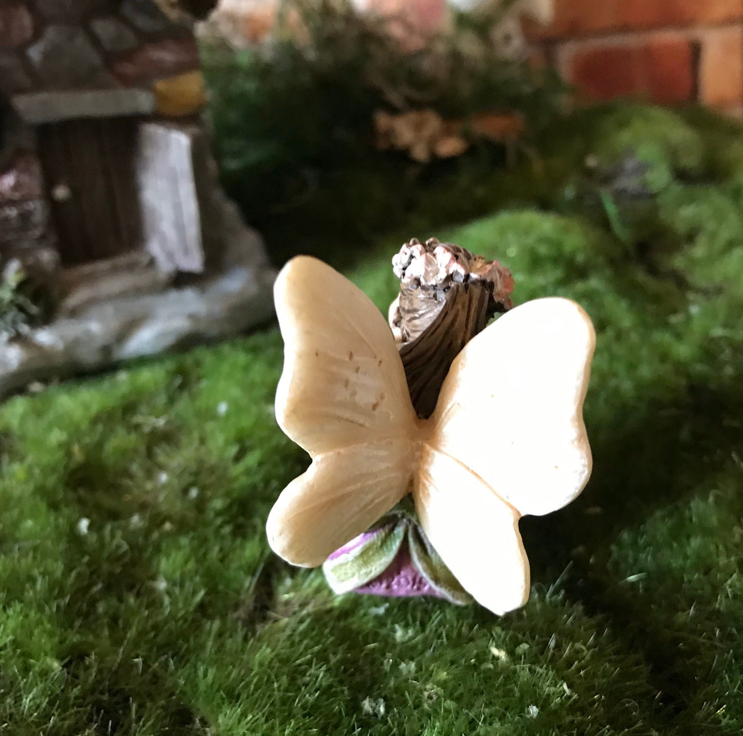 Sweet fairy girl sitting restfully looking so delicate