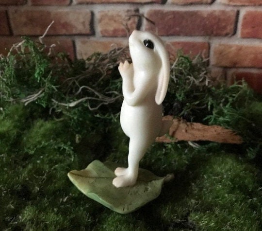 Sweet Namaste yoga bunny pose bunny figurine Standing Namaste Pose Namaste pose yoga rabbit