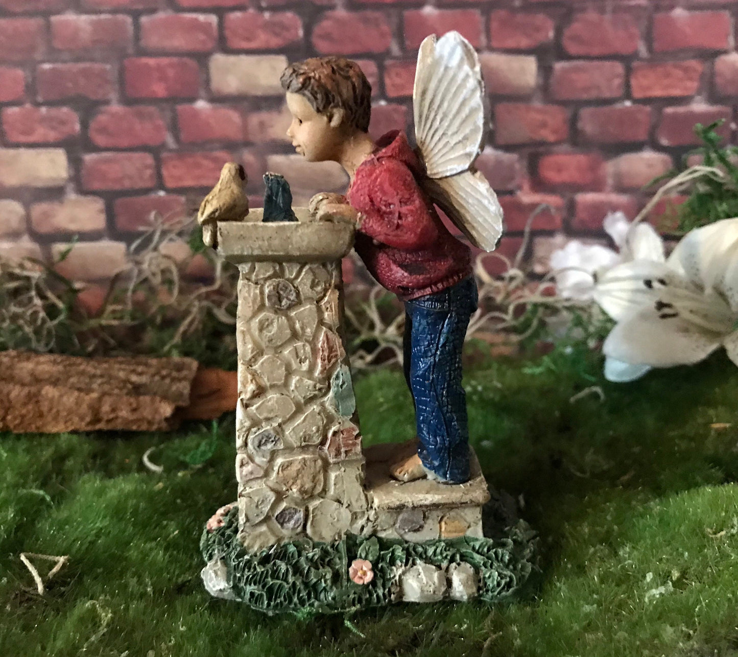 Fairy Boy drinking fountain