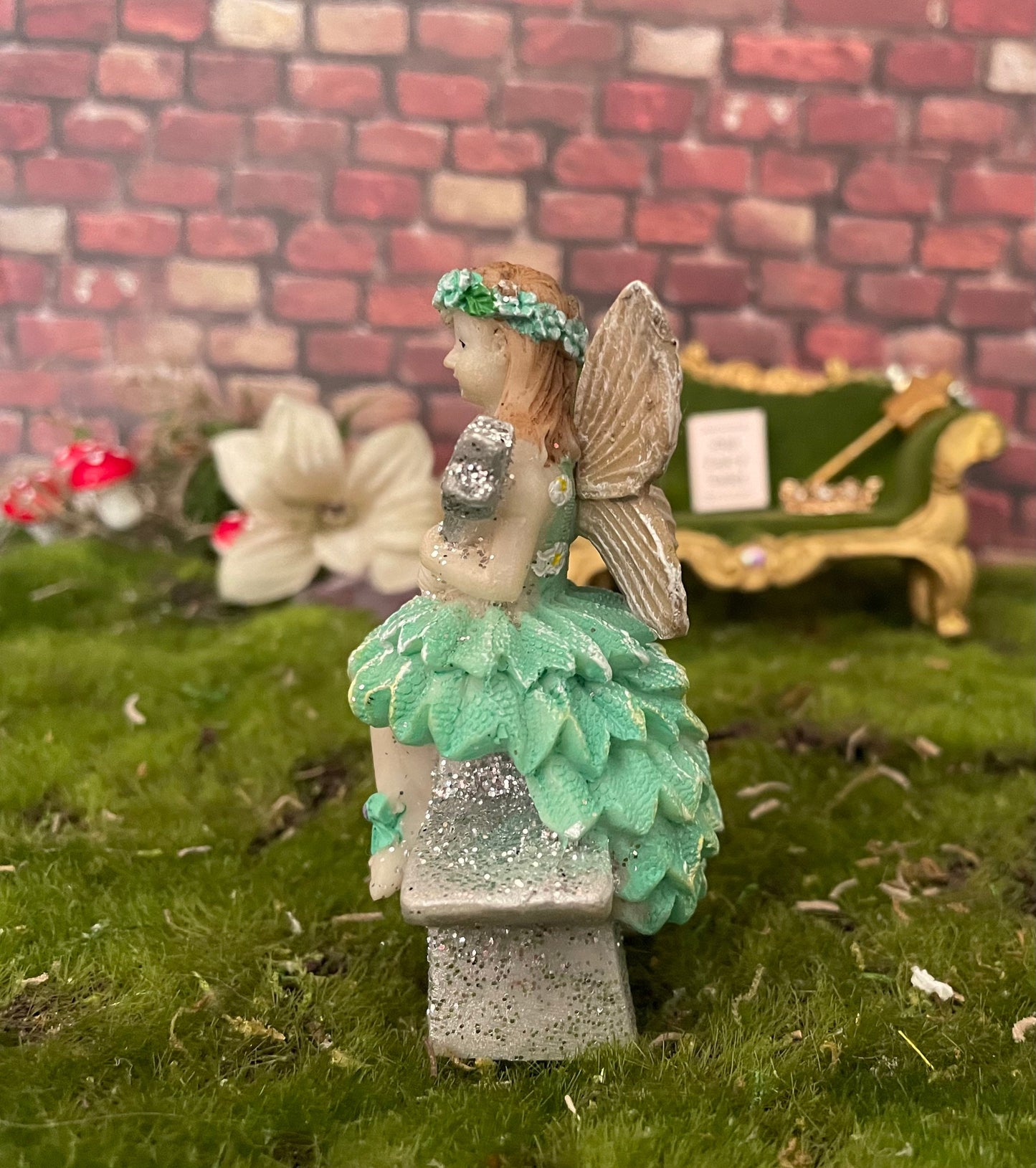 Sweet magical fairy girl sitting on a glittery star!