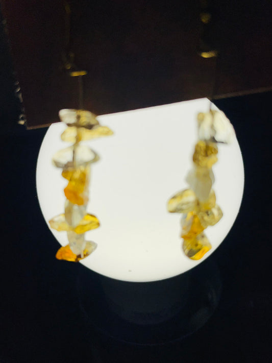 Beautiful Citrine Crystal Earrings