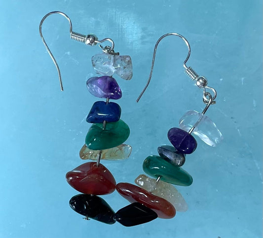 Beautiful Chakra earrings Chakras 1 through 7 are represented in this set
