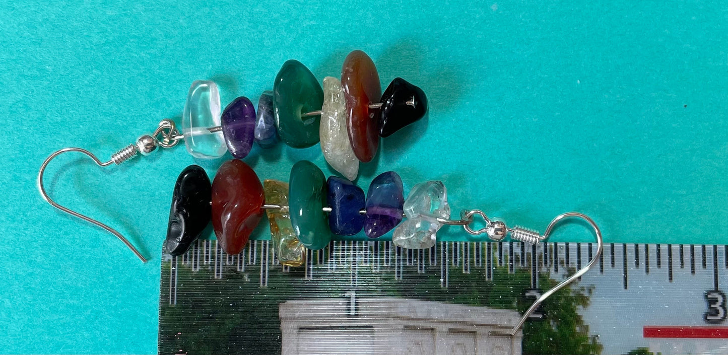 Beautiful Chakra earrings Chakras 1 through 7 are represented in this set