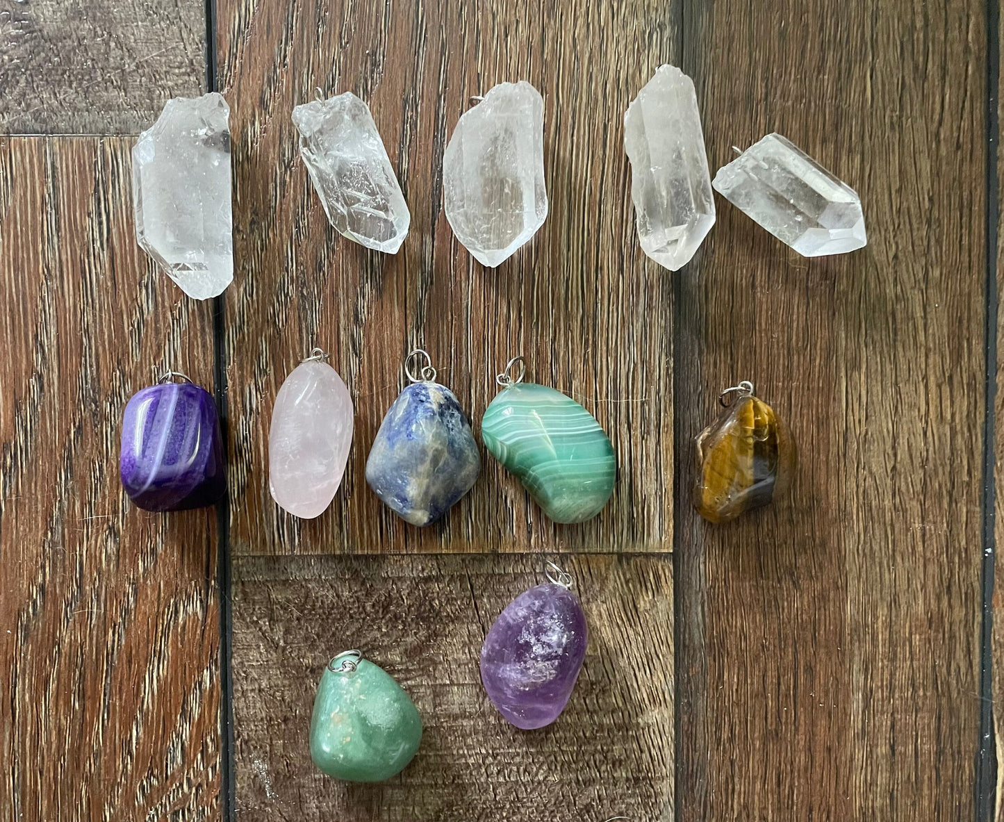 Tumbled crystal or points necklace you choose your chain and crystal!