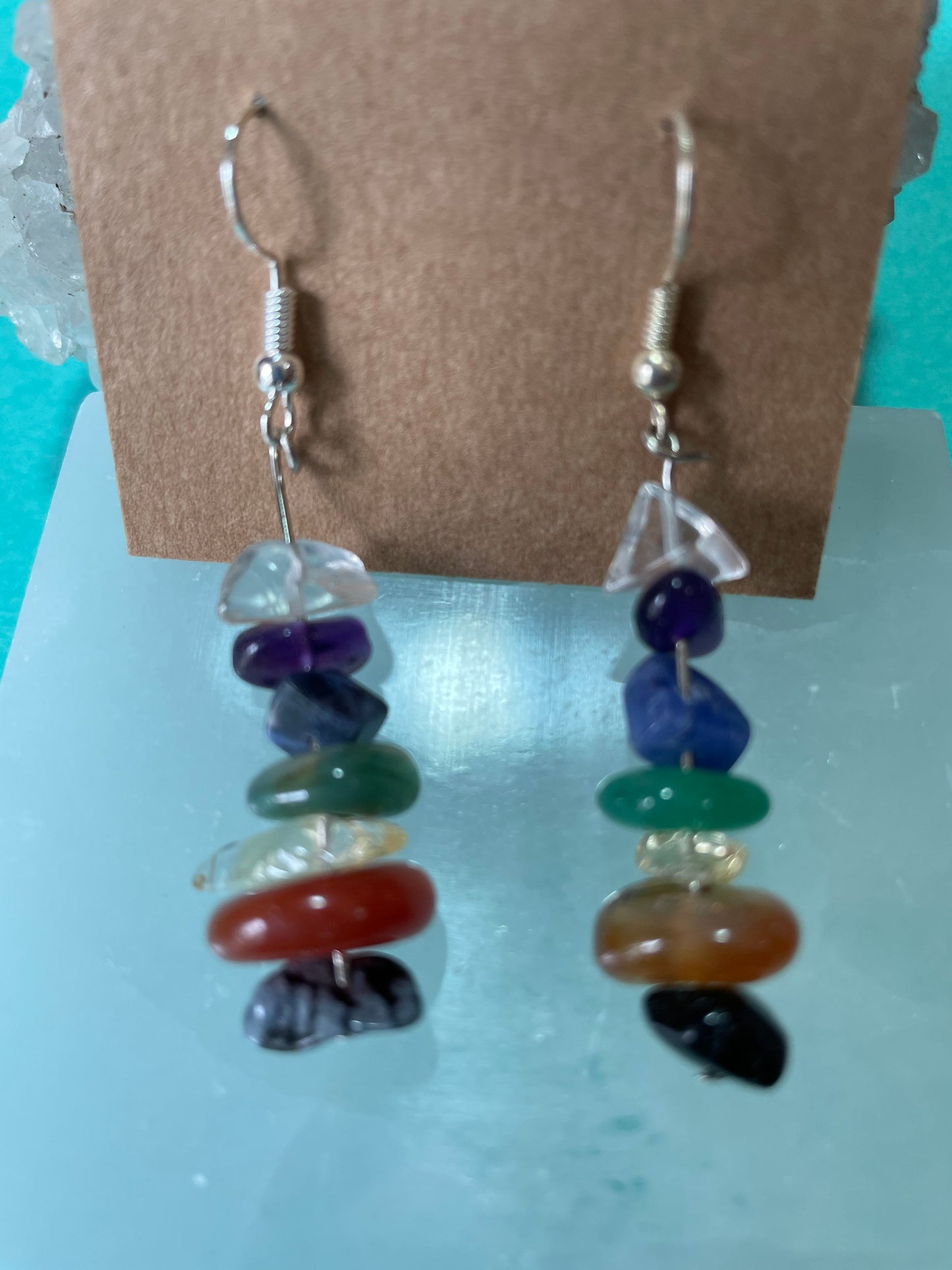 Beautiful Chakra earrings Chakras 1 through 7 are represented in this set