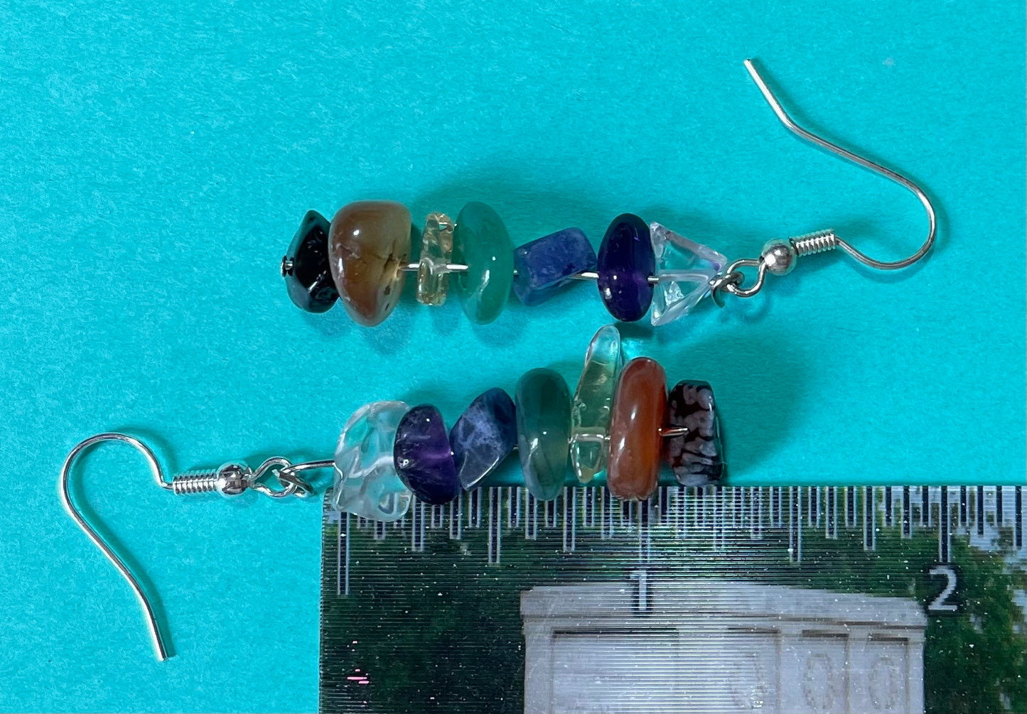 Beautiful Chakra earrings Chakras 1 through 7 are represented in this set