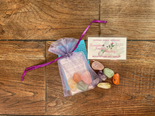Virgo crystal set of 6 crystal stones Virgo the virgin astrology crystals