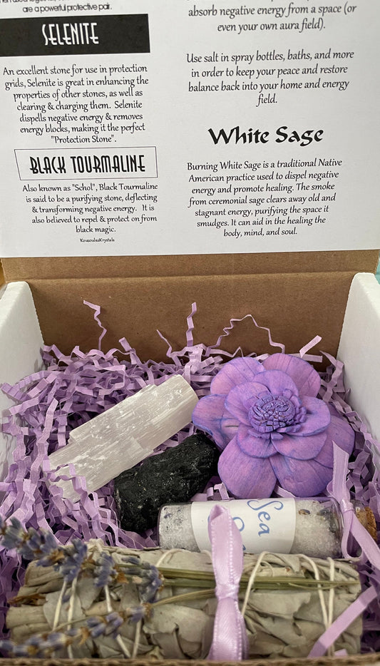 Powerful Protection and Cleansing Crystal  4 piece set