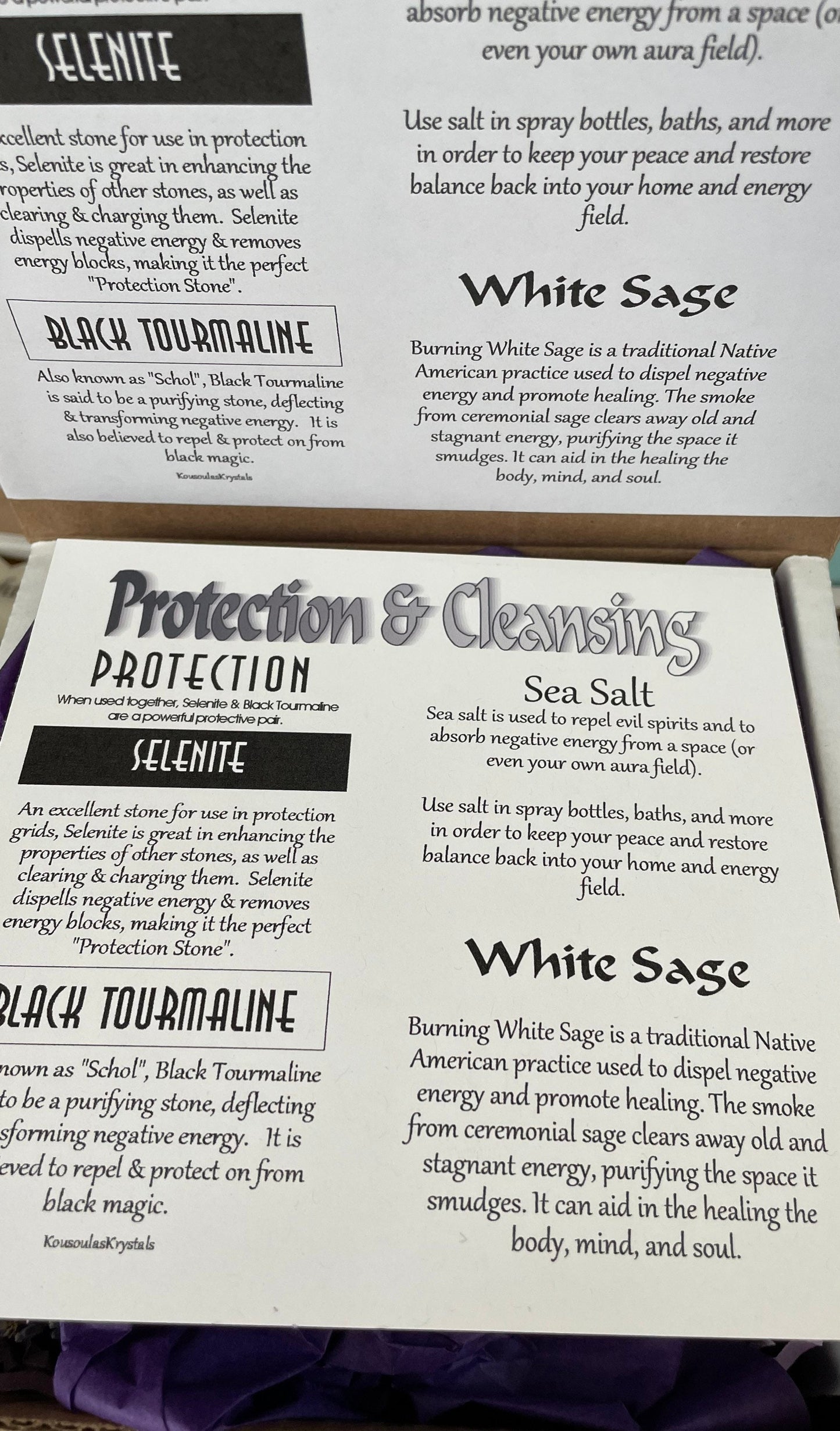 Powerful Protection and Cleansing Crystal 4 piece set