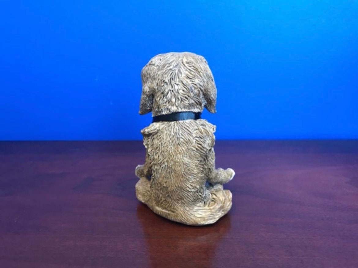 Yoga dog art dog figurine dog sculpture miniature dog statue figure dog gift for dog lover zen art zen