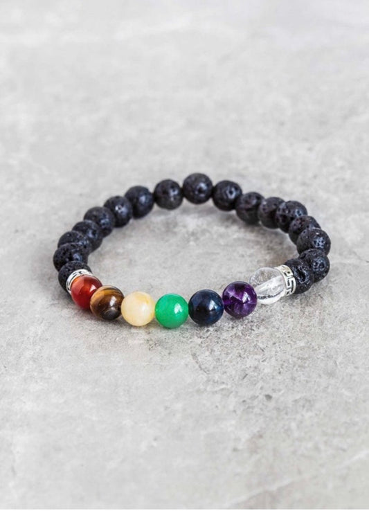 Chakra lava bracelet Essential Oils lava bracelet chakra jewelry