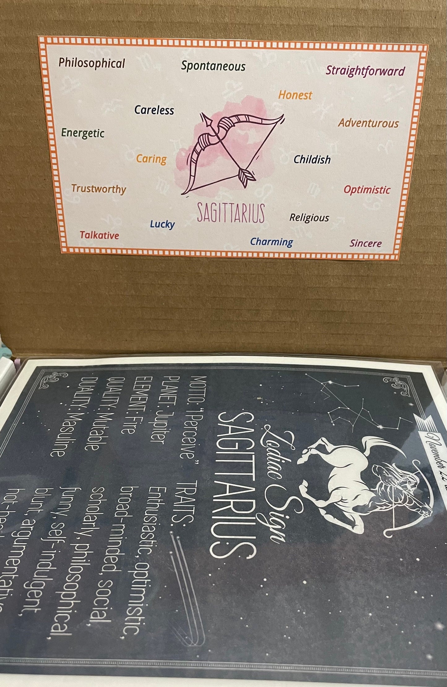 Deluxe 11 piece Sagittarius gift crystal set
