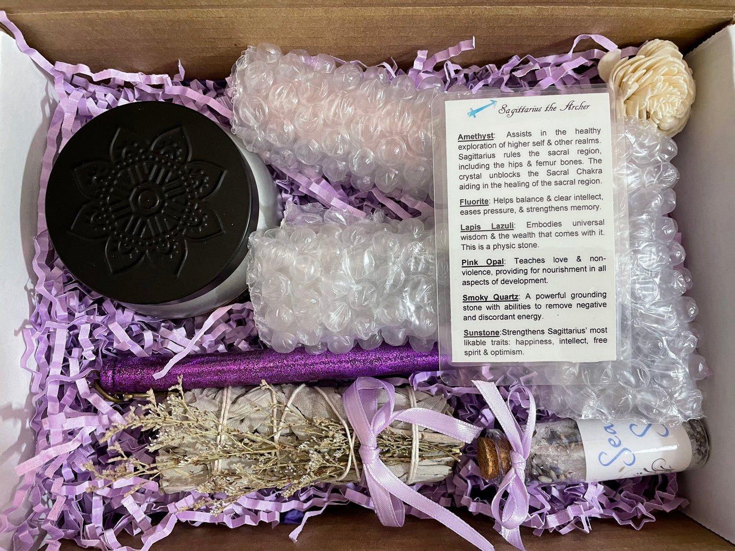 Deluxe 11 piece Sagittarius gift crystal set
