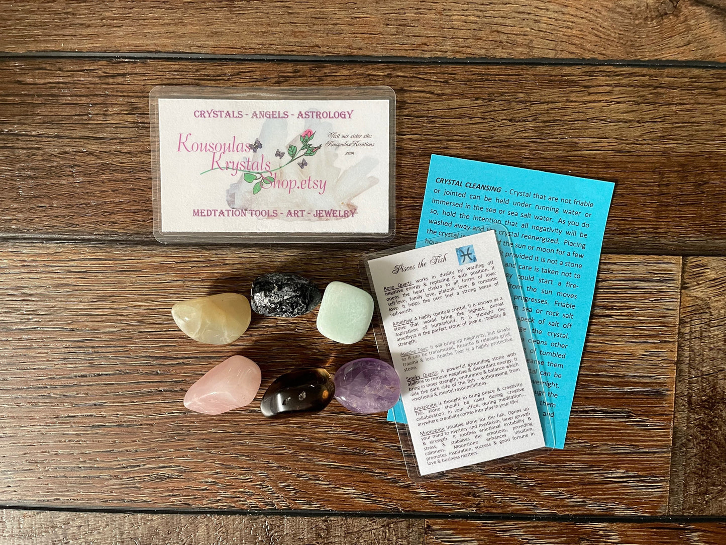 Pisces crystals set of 6 crystal designed specifically for the fish!