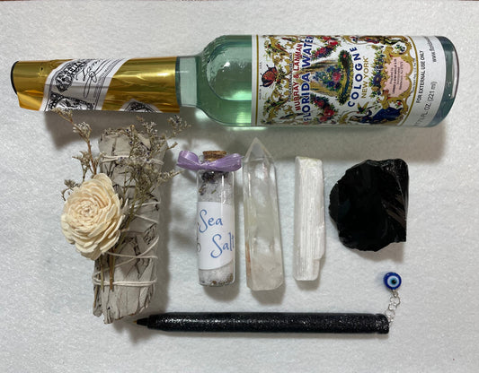 Powerful Deluxe Protection and Cleansing Crystal 7 piece set