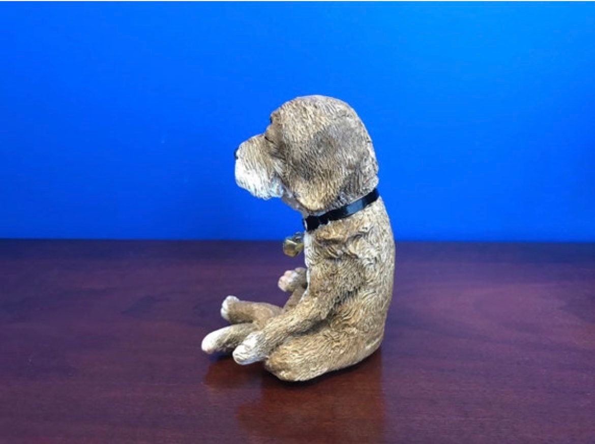 Yoga dog art dog figurine dog sculpture miniature dog statue figure dog gift for dog lover zen art zen