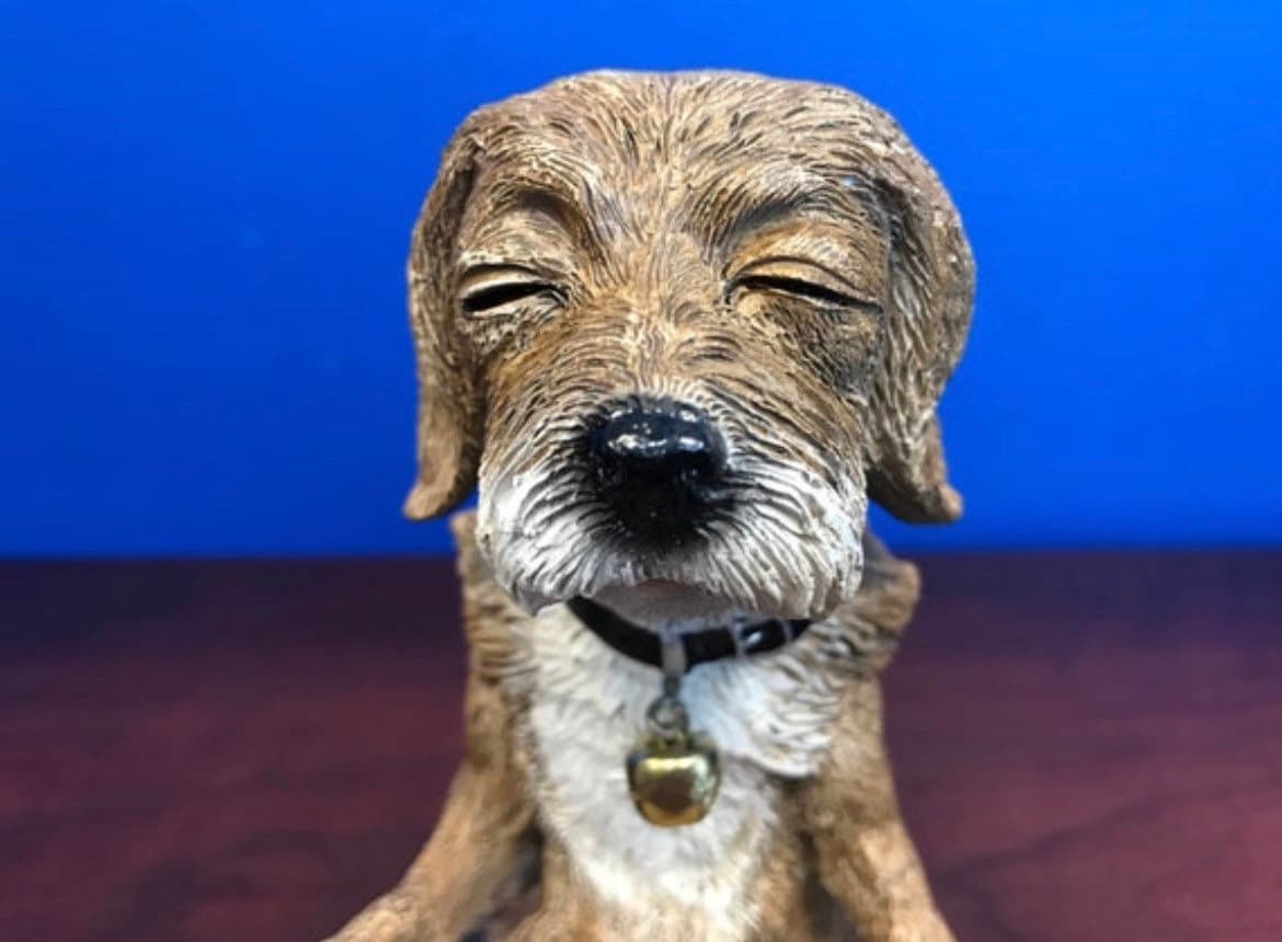 Yoga dog art dog figurine dog sculpture miniature dog statue figure dog gift for dog lover zen art zen