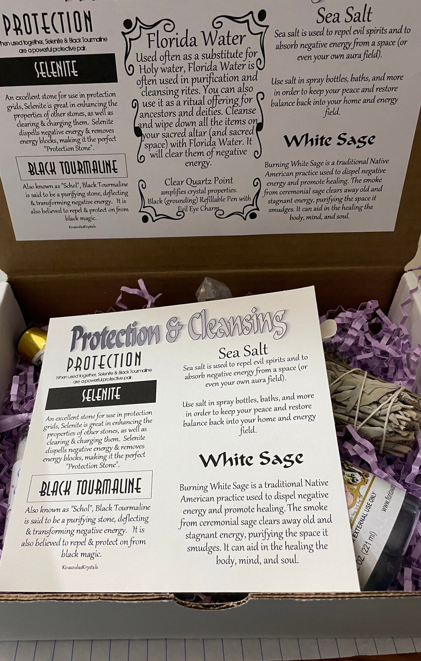 Powerful Deluxe Protection and Cleansing Crystal 7 piece set