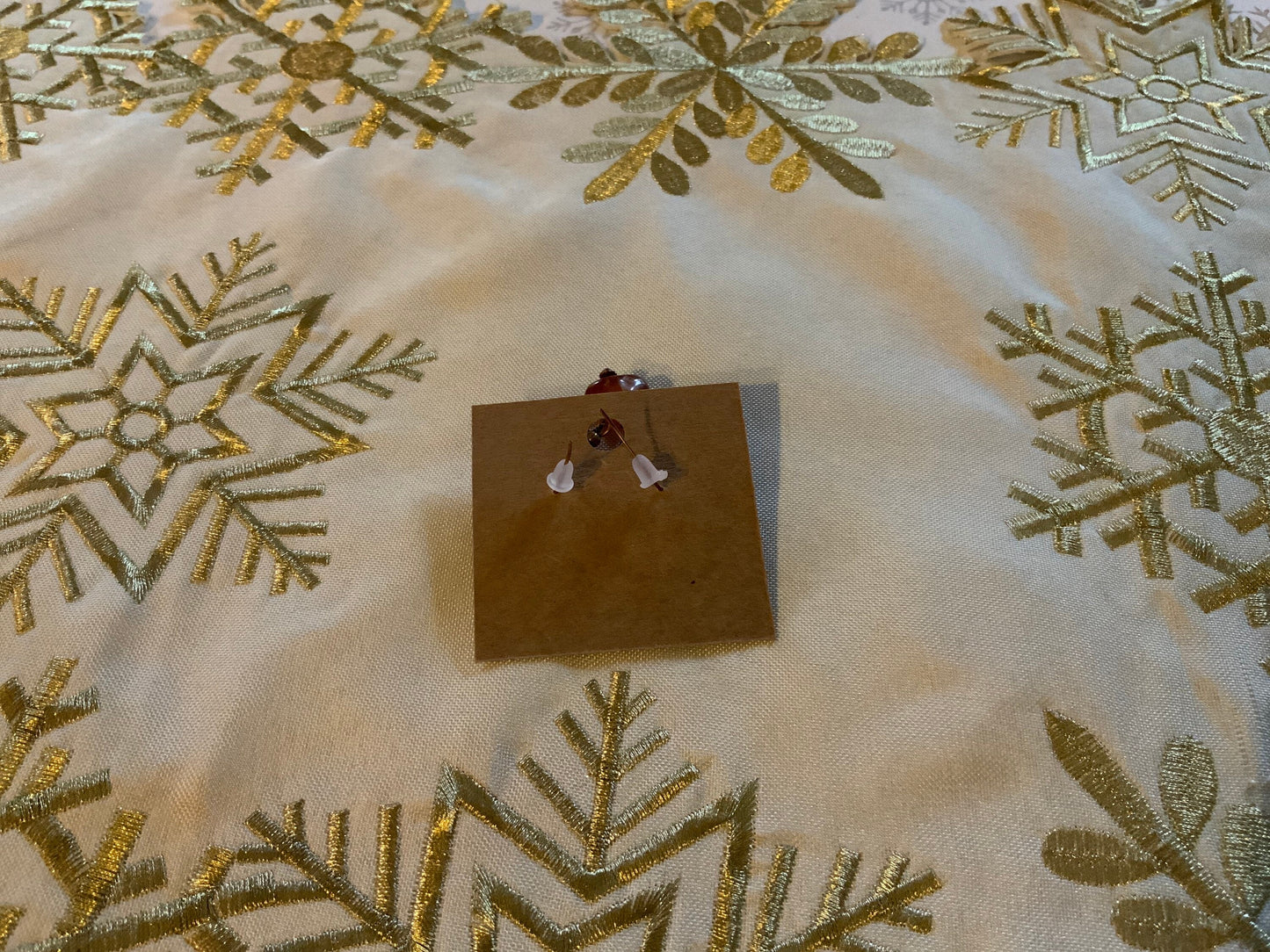 Beautiful Orange Carnelian and Copper Dangle Earrings