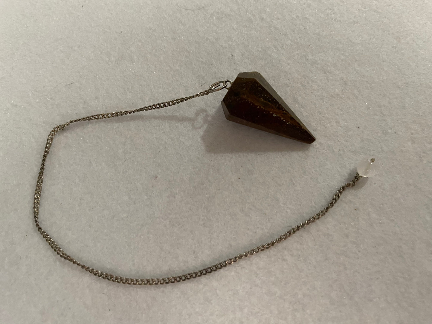 Beautiful Tiger’s Eye Pendulum ornament meditation tool protective and grounding crystal pendulum Meditation