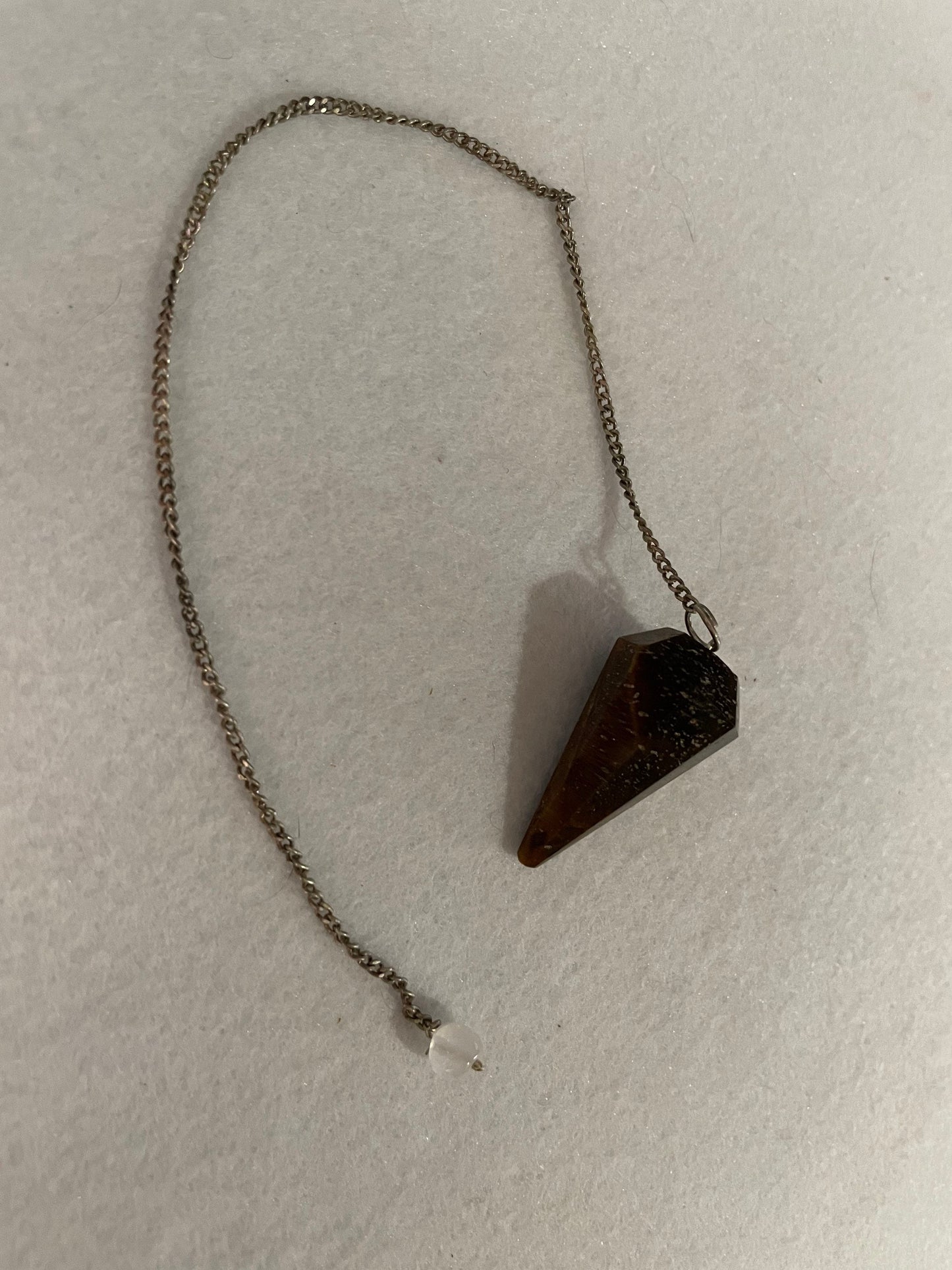 Beautiful Tiger’s Eye Pendulum ornament meditation tool protective and grounding crystal pendulum Meditation