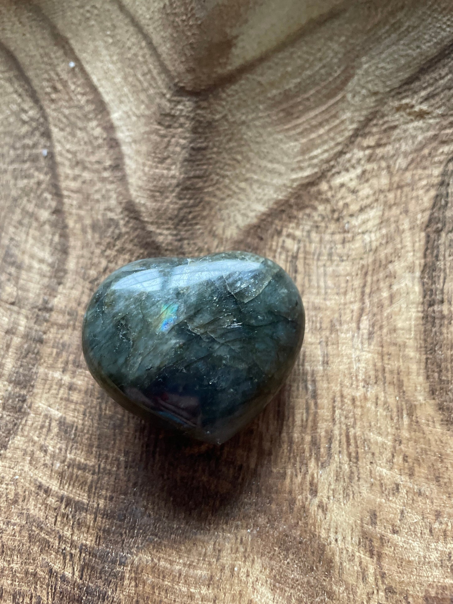 Pretty Labradorite Heart 1.9 ounces With nice flash