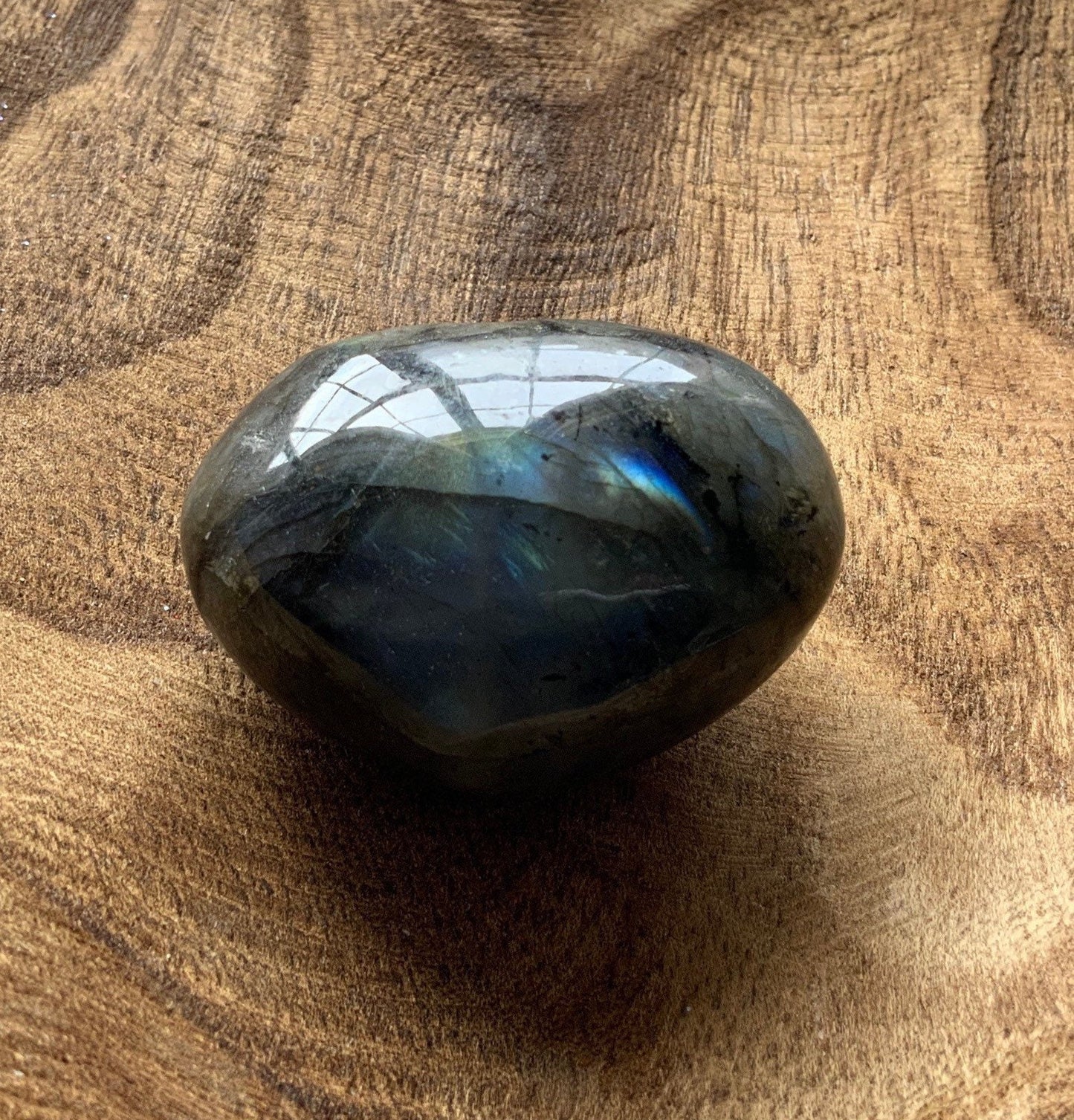 Pretty Labradorite Heart 4.1 ounces Nice flash