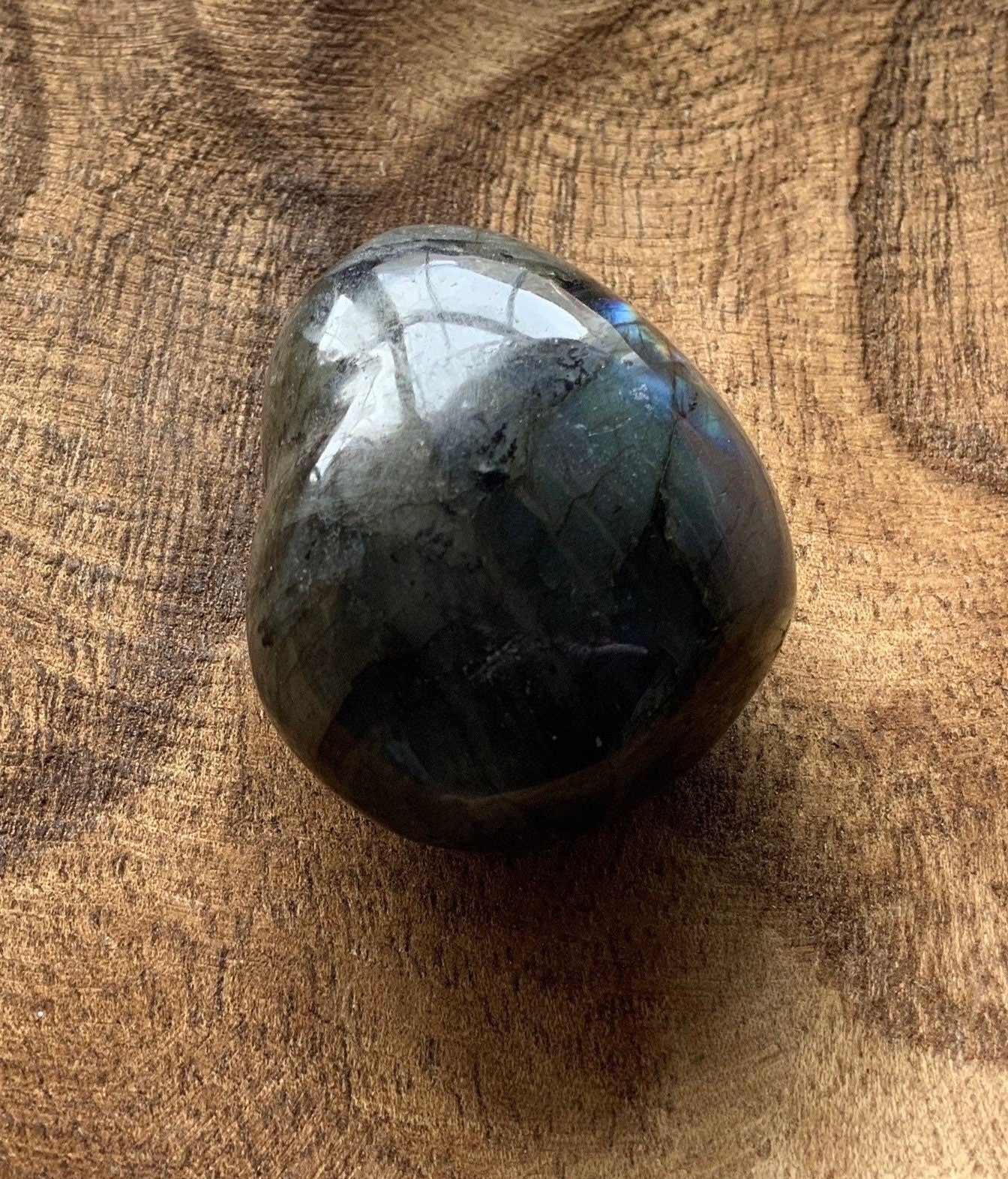 Pretty Labradorite Heart 4.1 ounces Nice flash