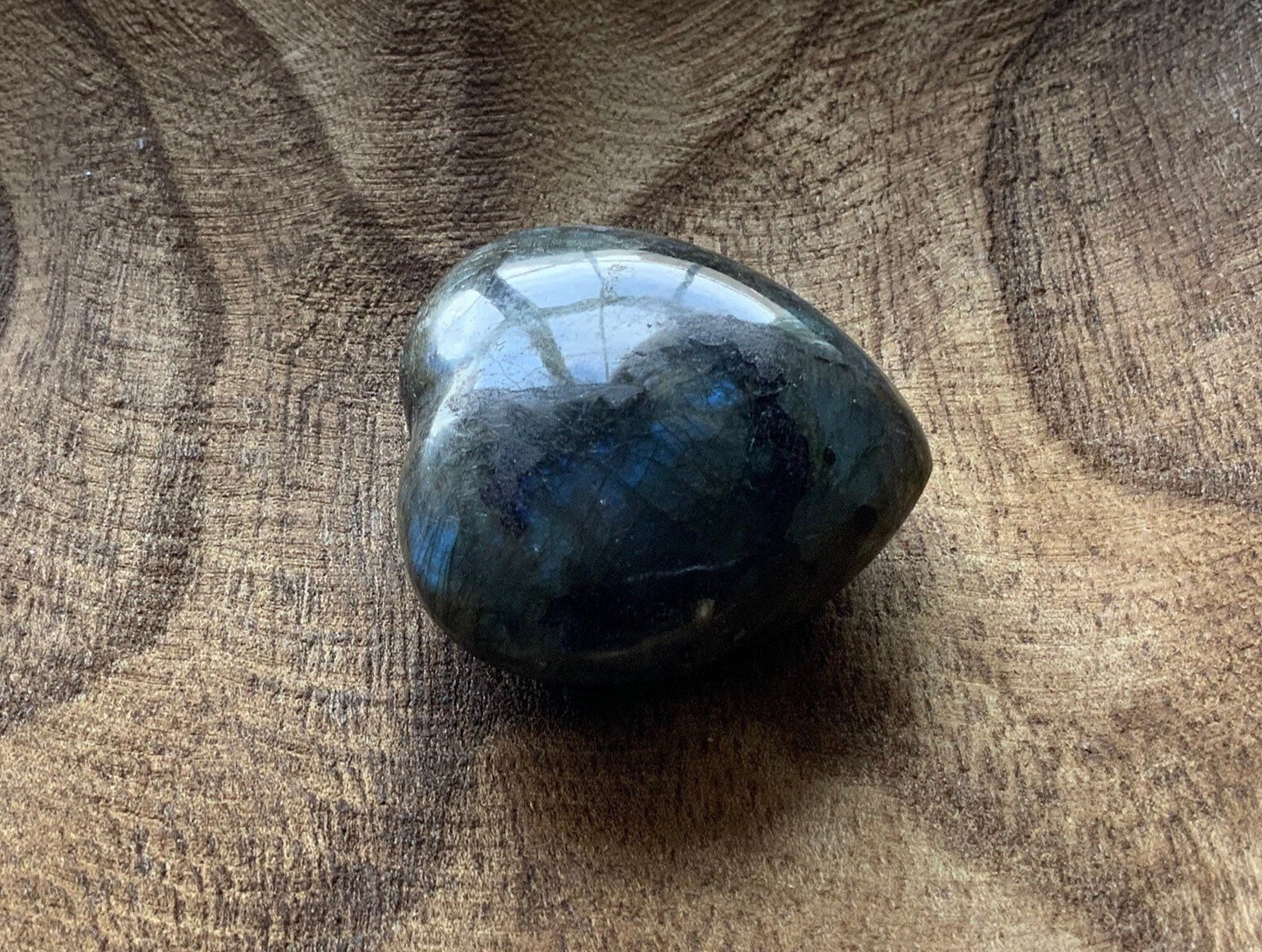 Pretty Labradorite Heart 3.6 ounces Nice flash