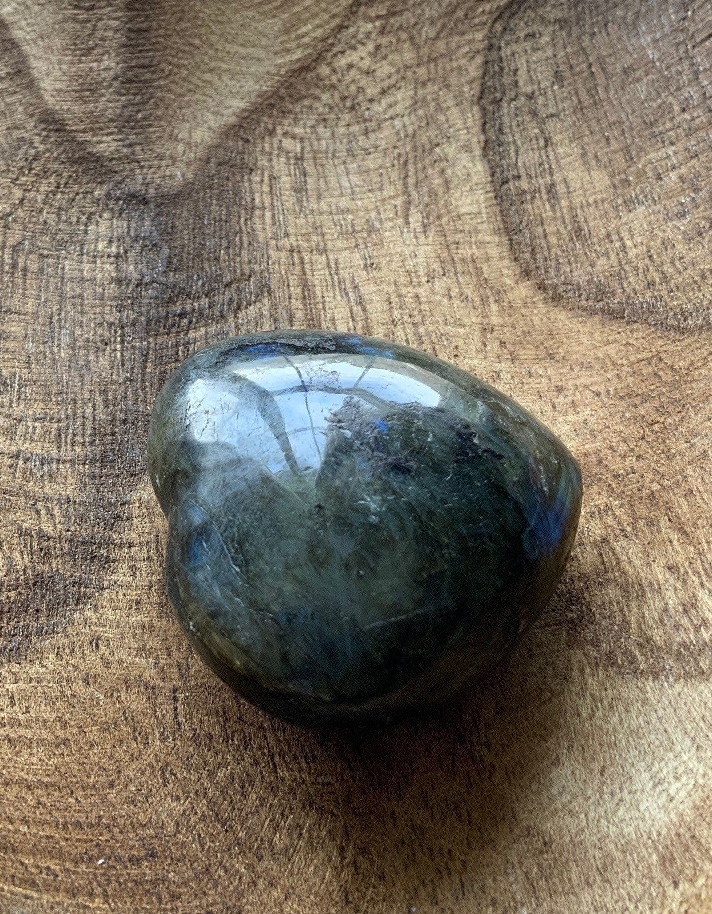 Pretty Labradorite Heart 3.6 ounces Nice flash