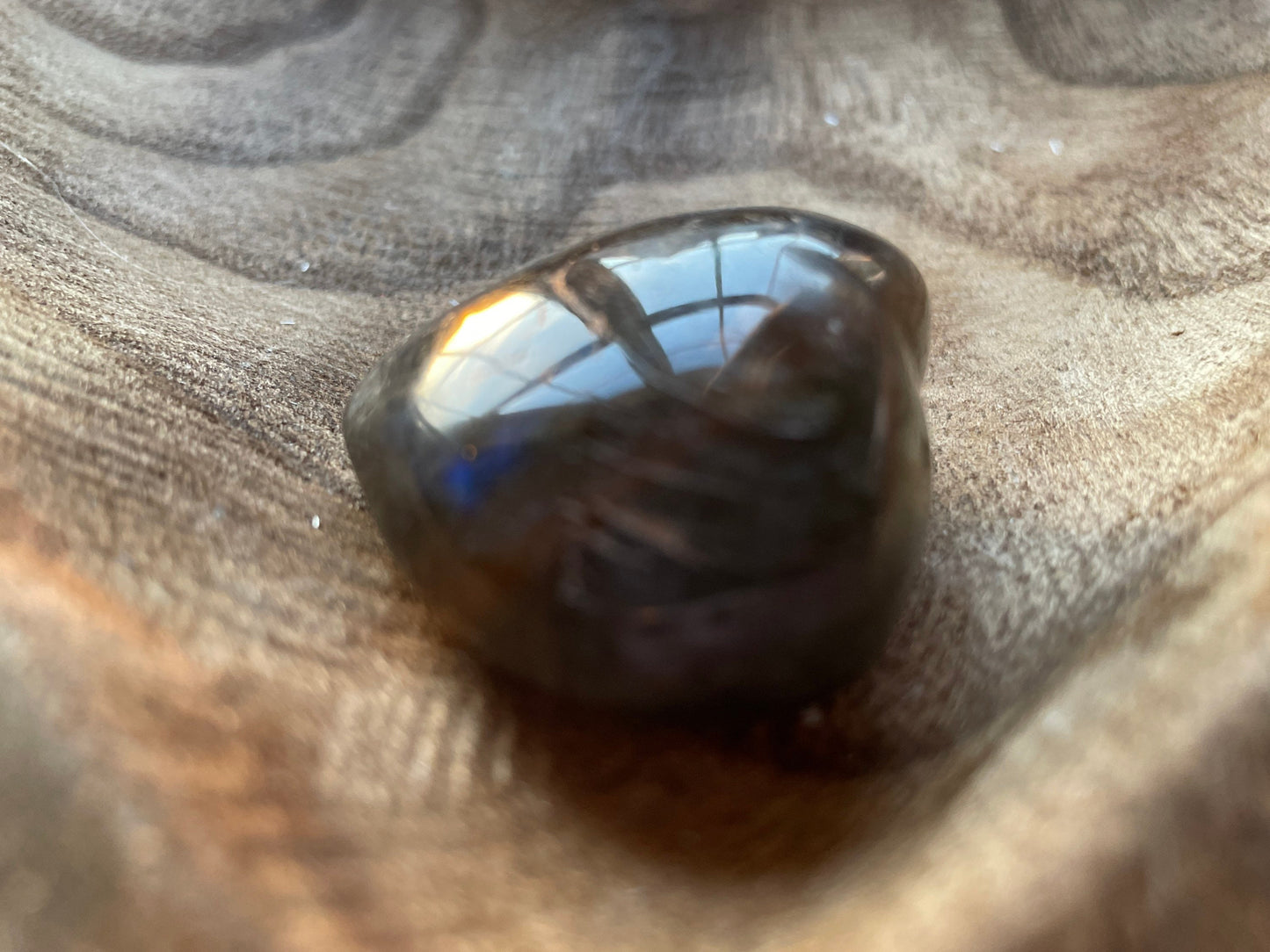 Pretty Labradorite Heart 1.8 ounces With low flash