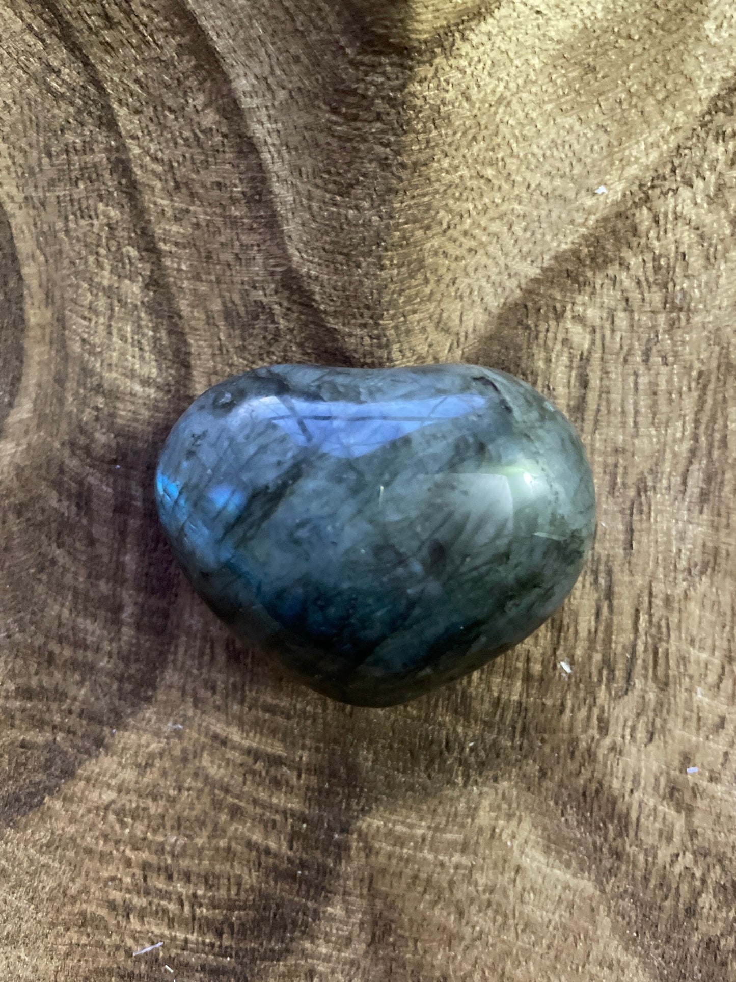 Pretty Labradorite Heart 3.2 ounces With low flash